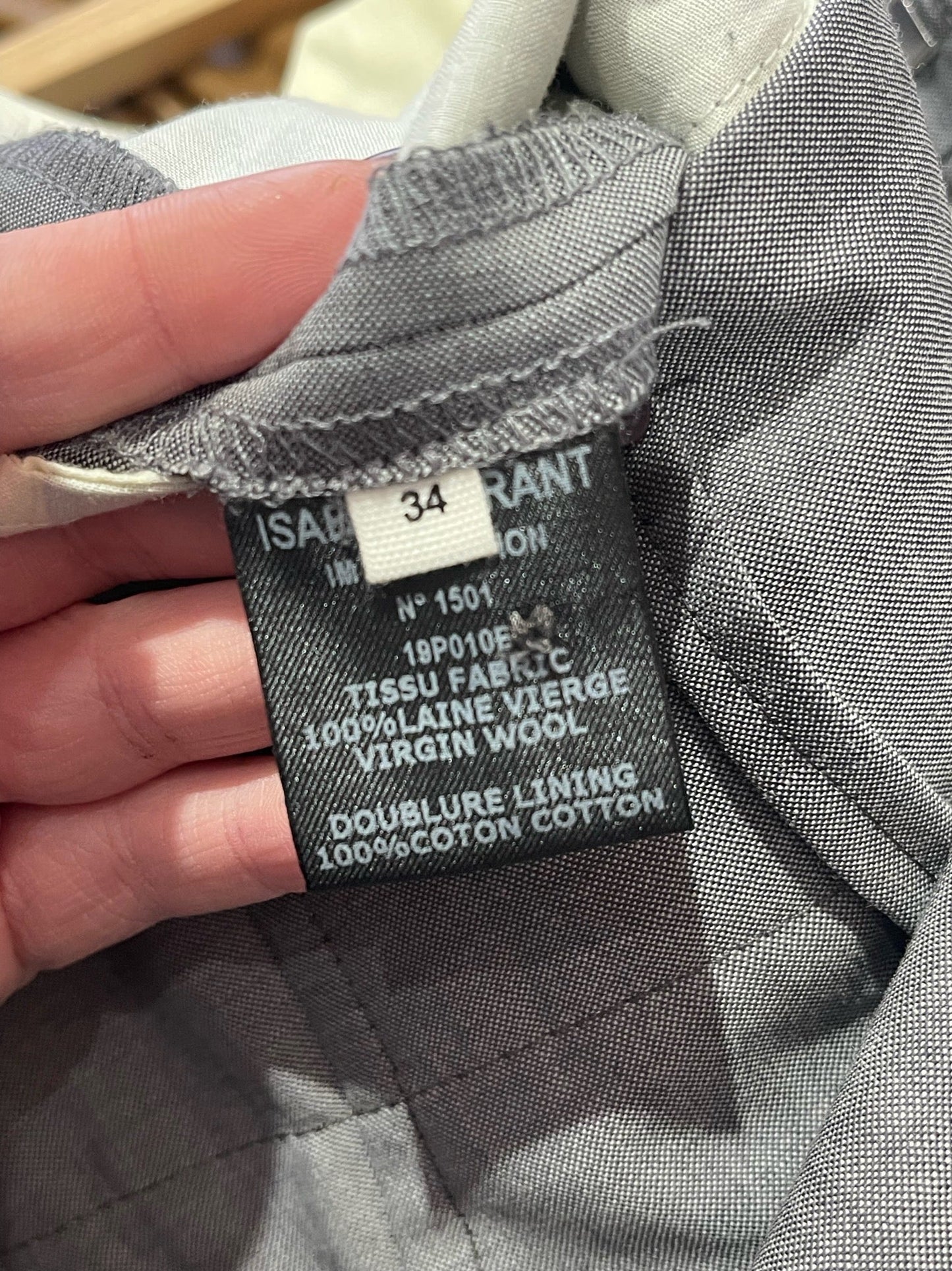 Pantalon Isabel Marant gris T.34