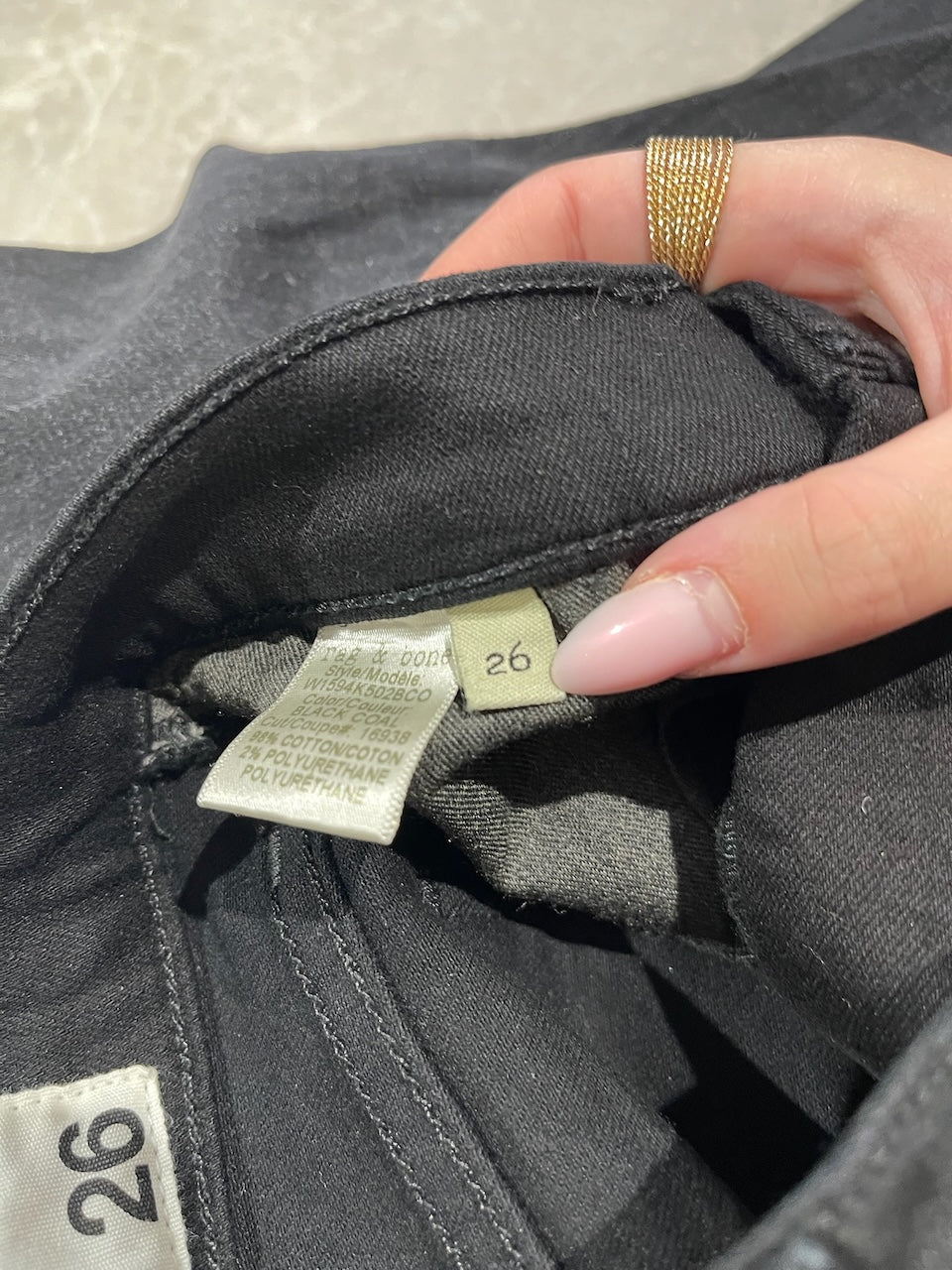 Jeans Rag & bone noir T.26