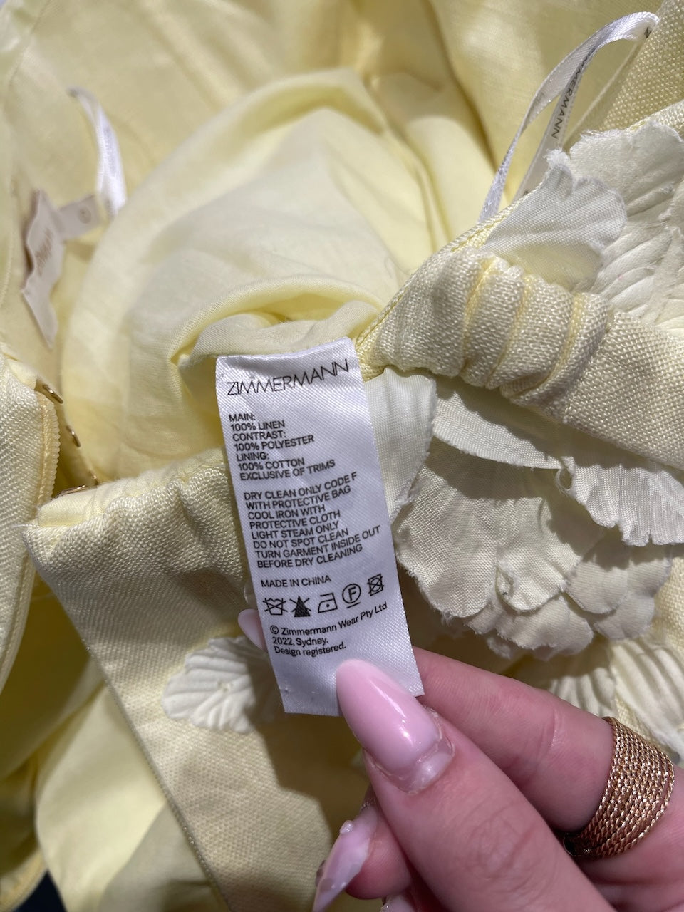 Robe Zimmermann jaune T.0