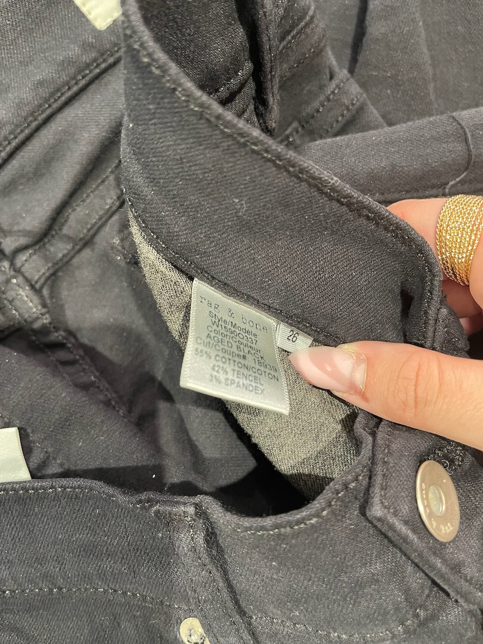 Jeans Rag & bone Dre noir T.26