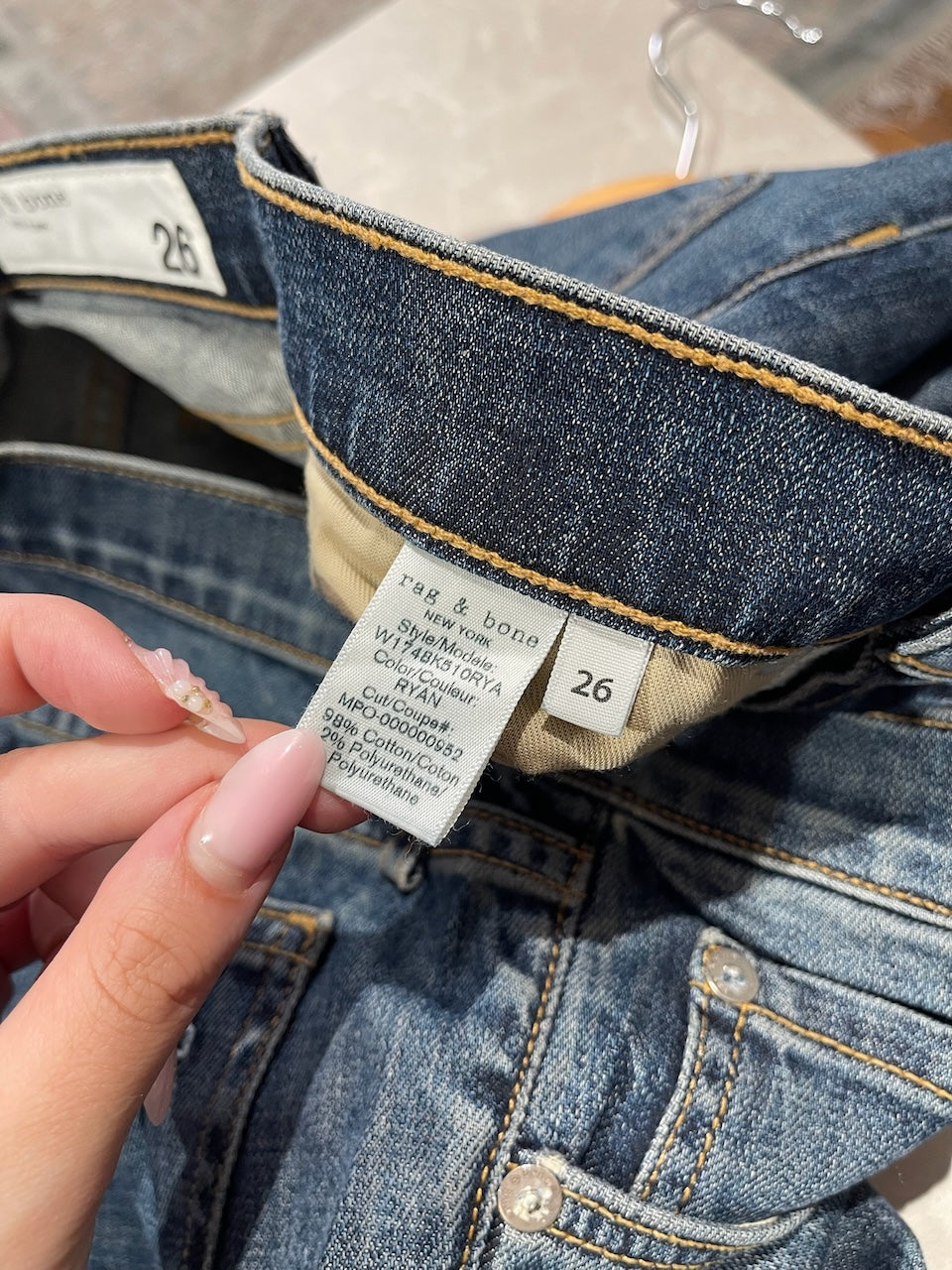 Jeans Rag & bone bleu T.26