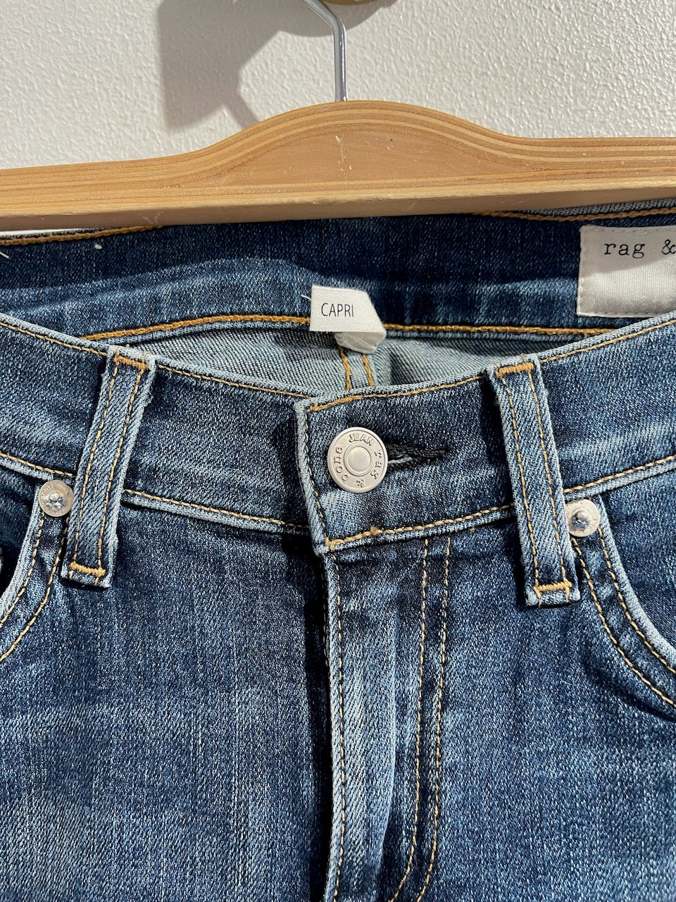 Jeans Rag & bone Capri bleu T.26