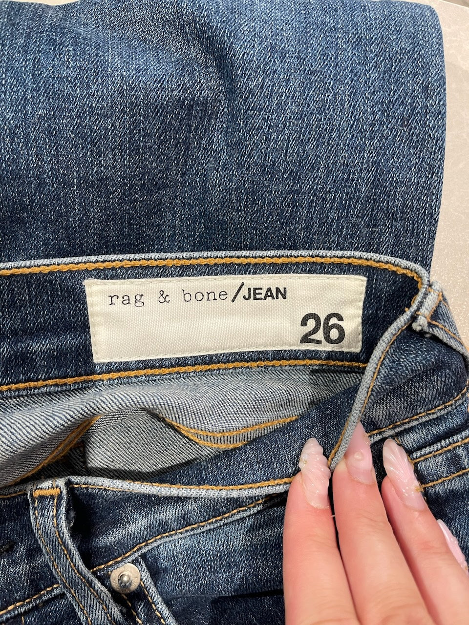 Jeans Rag & bone Capri bleu T.26