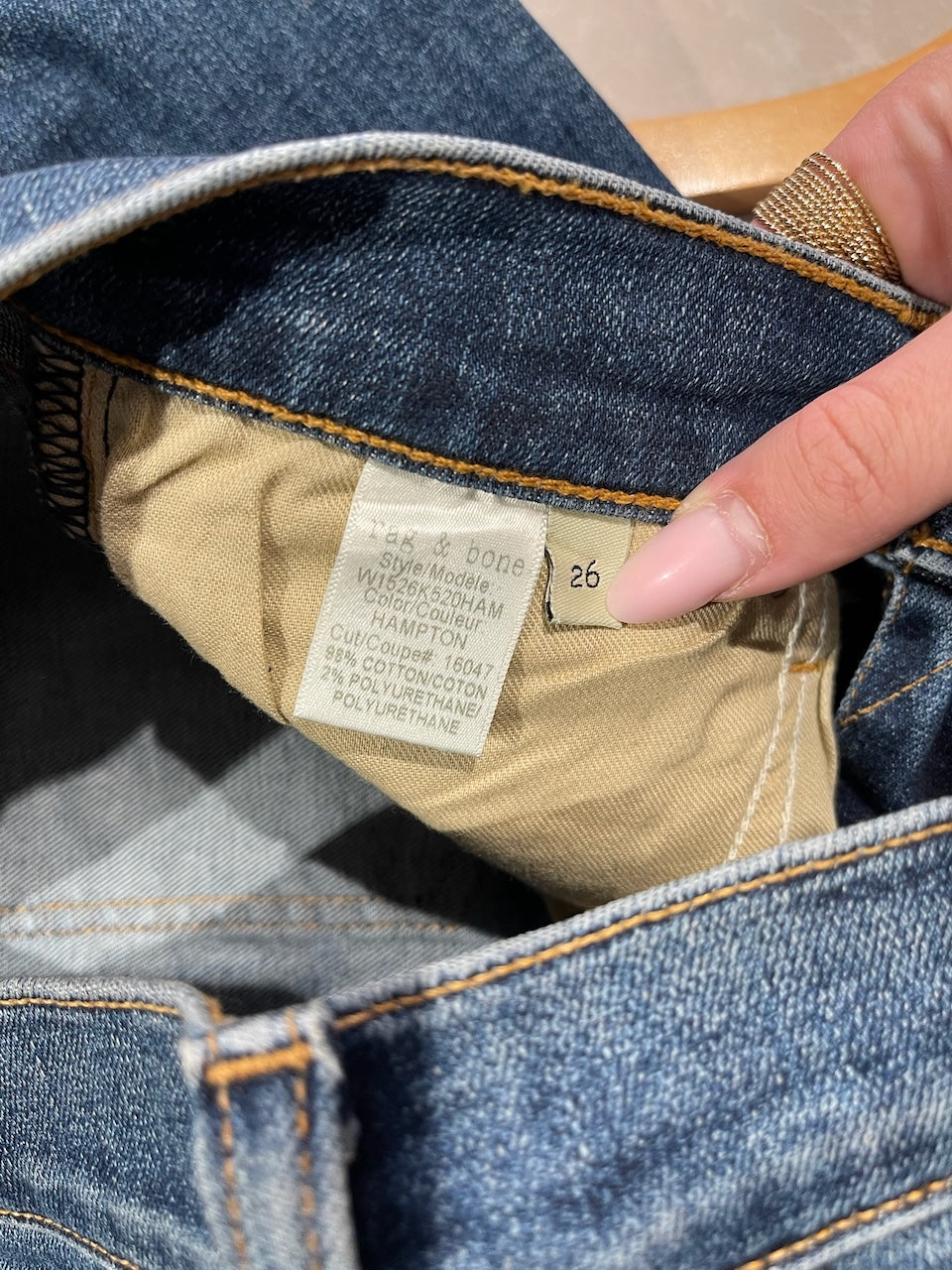 Jeans Rag & bone Capri bleu T.26