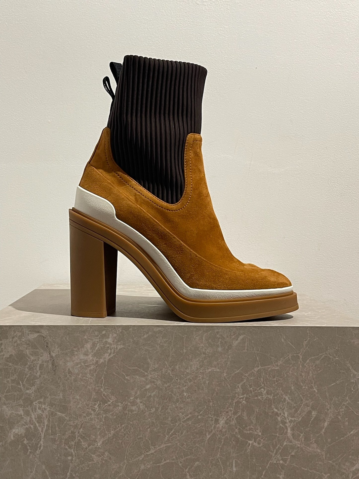 Bottines Hermès Vendale camel T.40