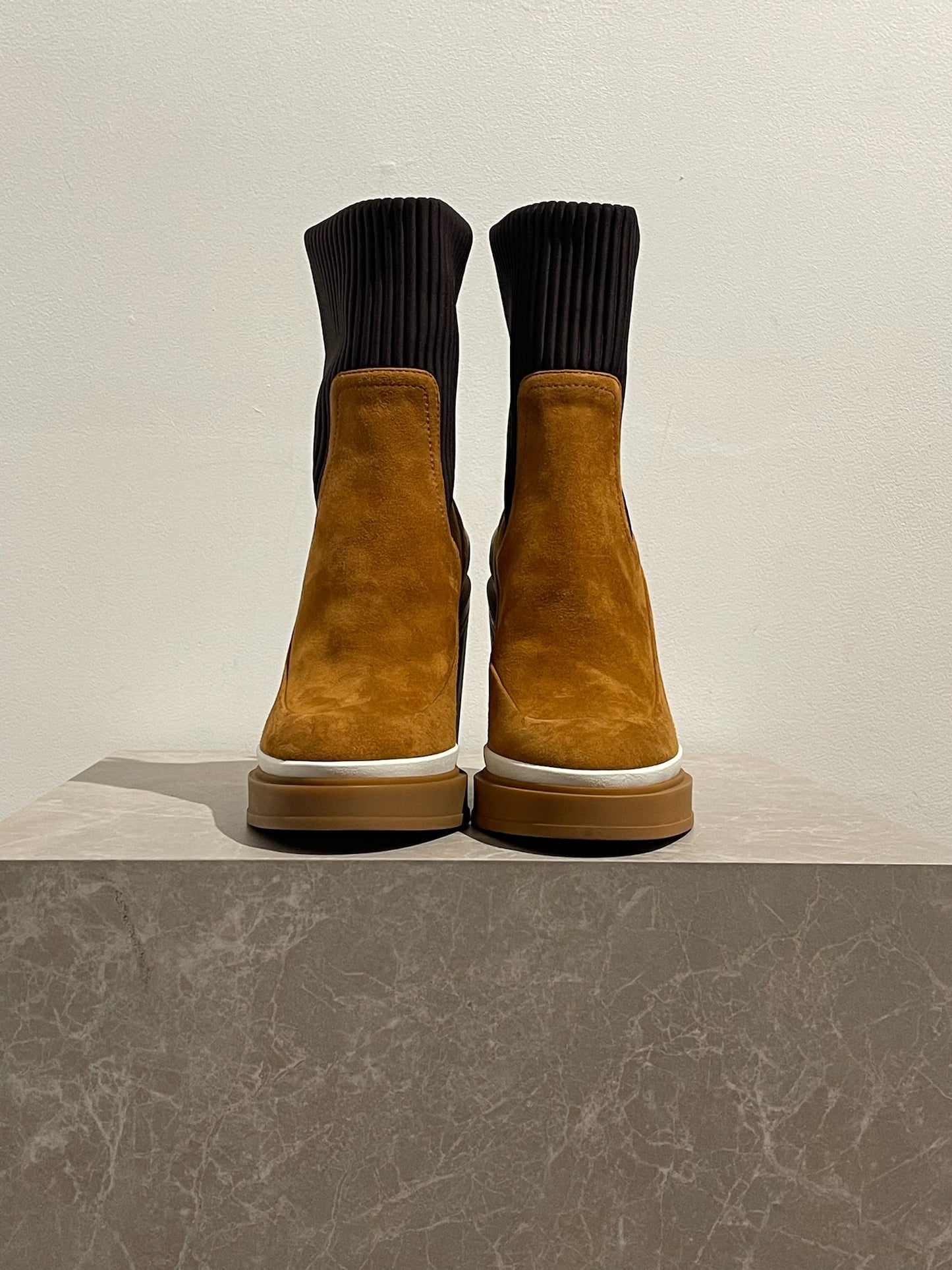 Bottines Hermès Vendale camel T.40
