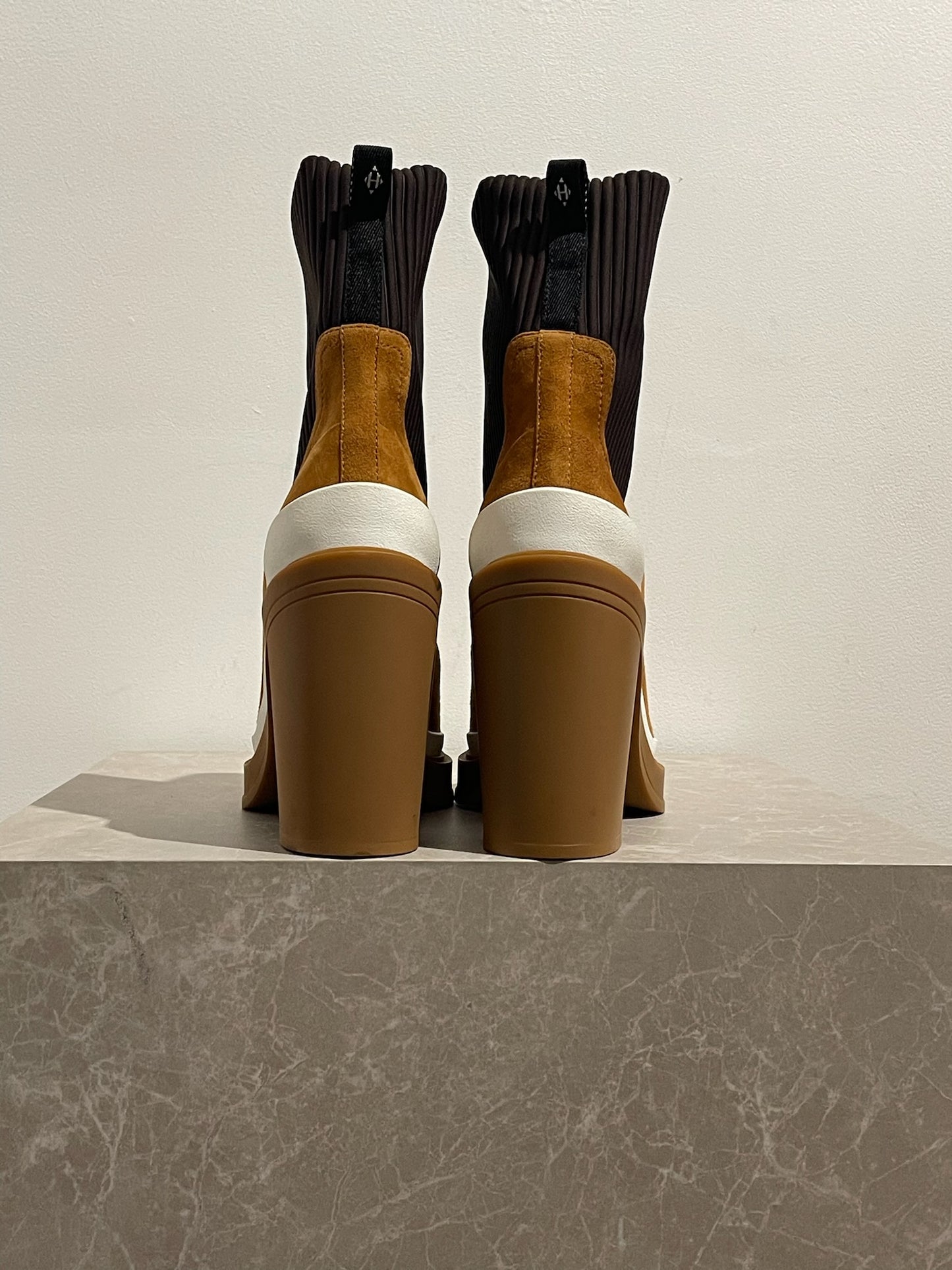Bottines Hermès Vendale camel T.40