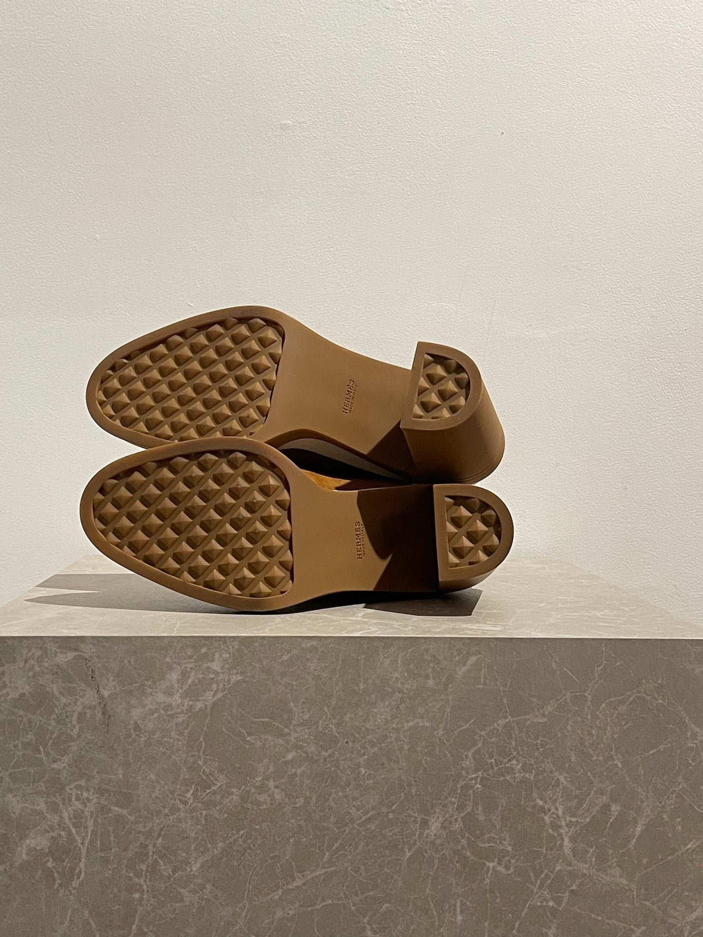 Bottines Hermès Vendale camel T.40