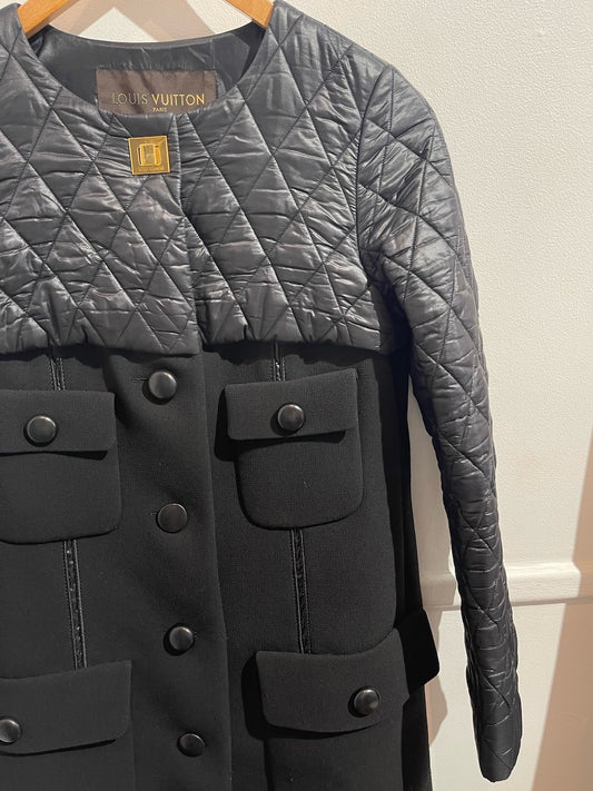 Manteau Louis Vuitton noir T.38