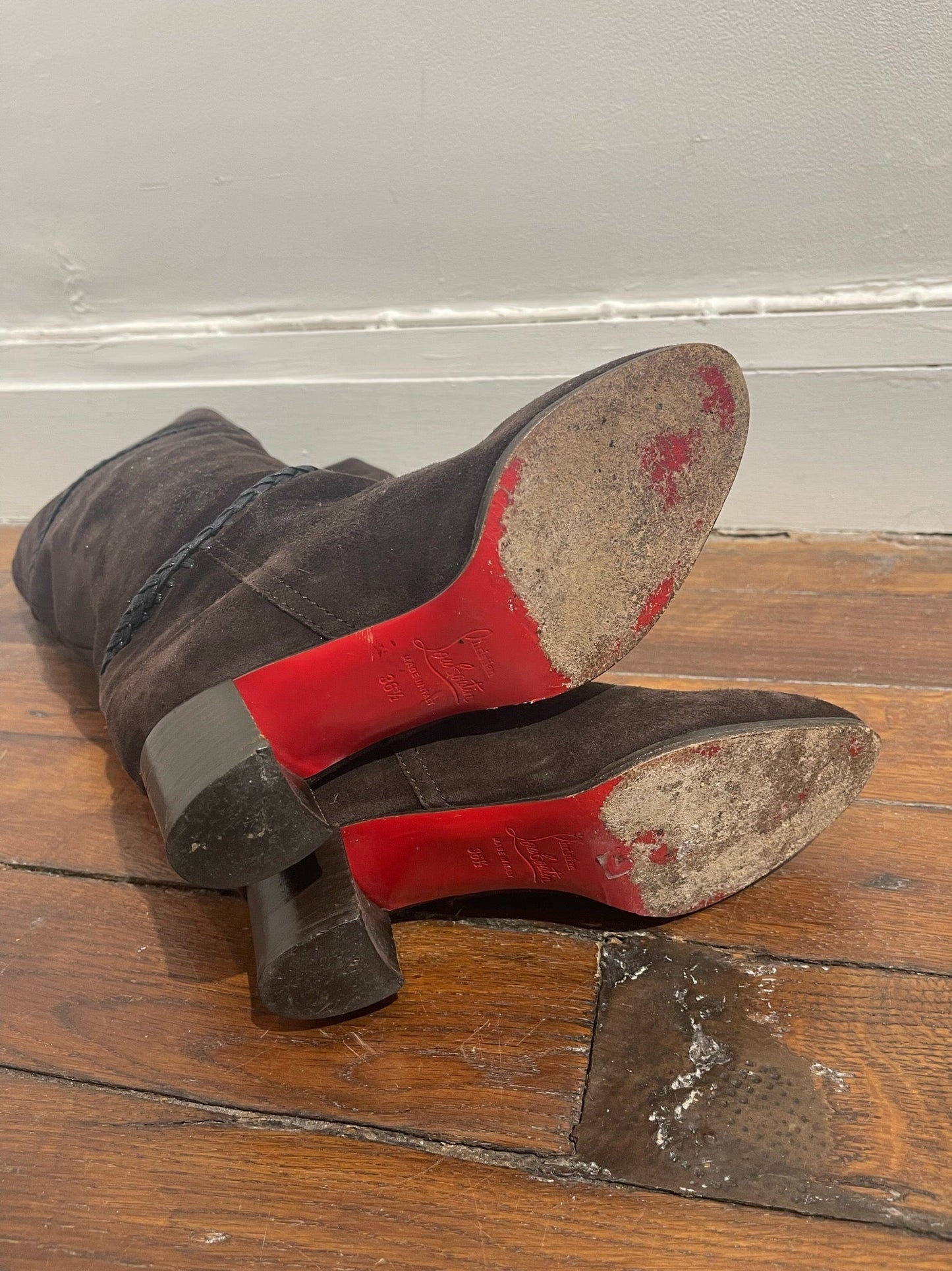 Bottes Christian Louboutin marron T.36,5