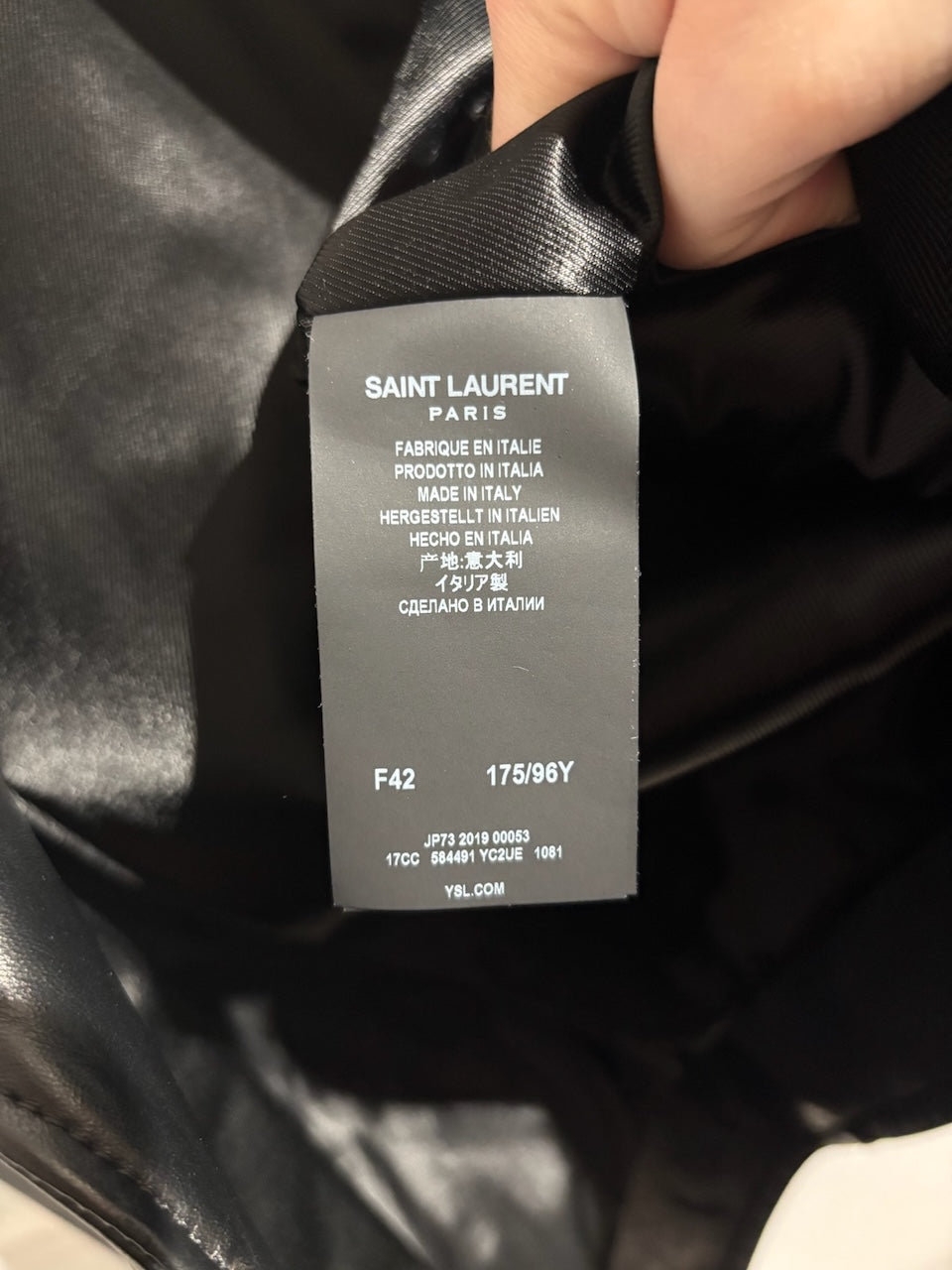 Perfecto Saint Laurent noir T.42
