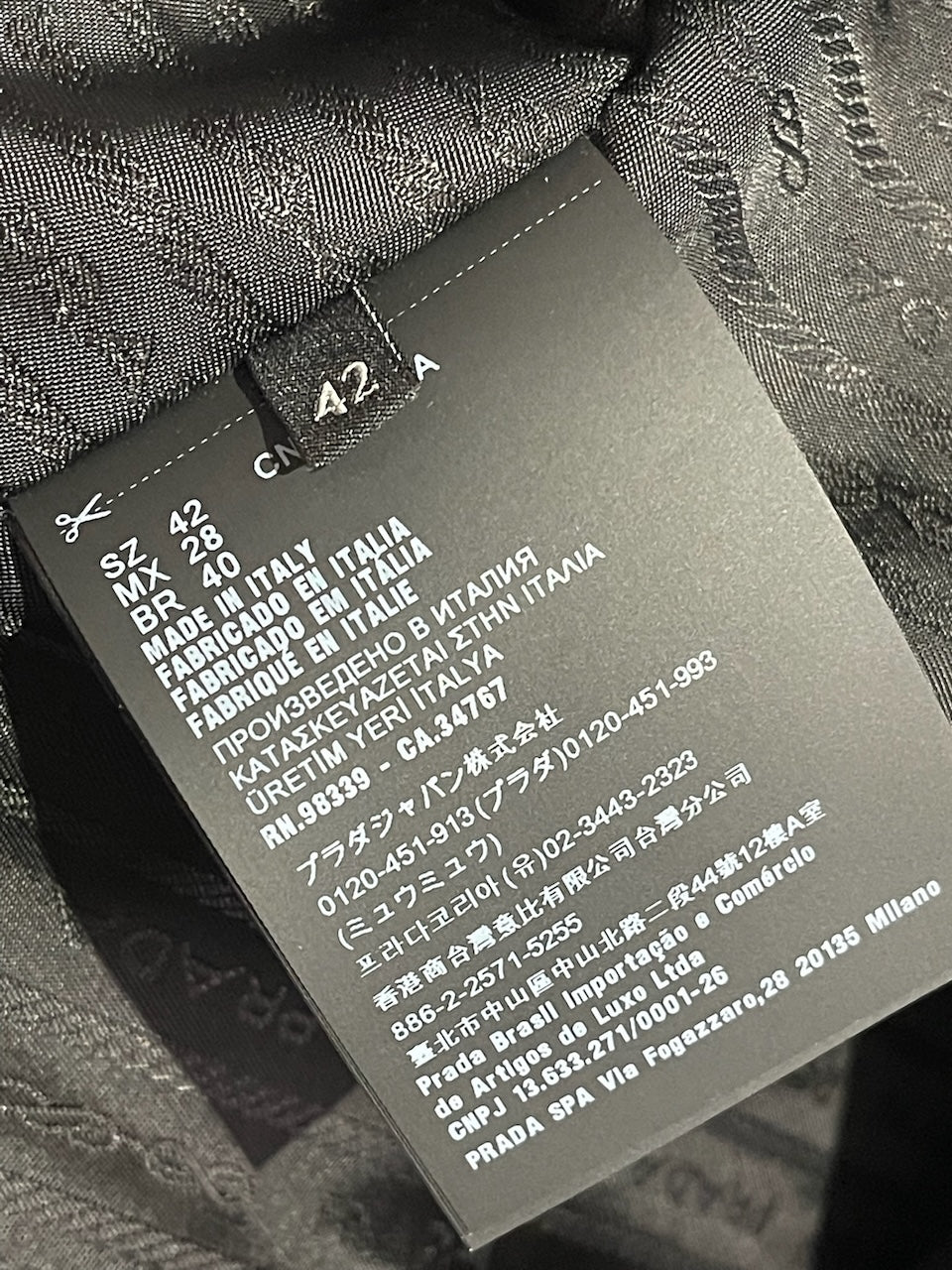 Caban Prada bleu marine T.38
