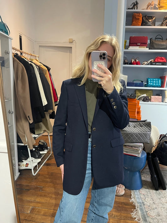 Veste Saint Laurent bleu marine T.44