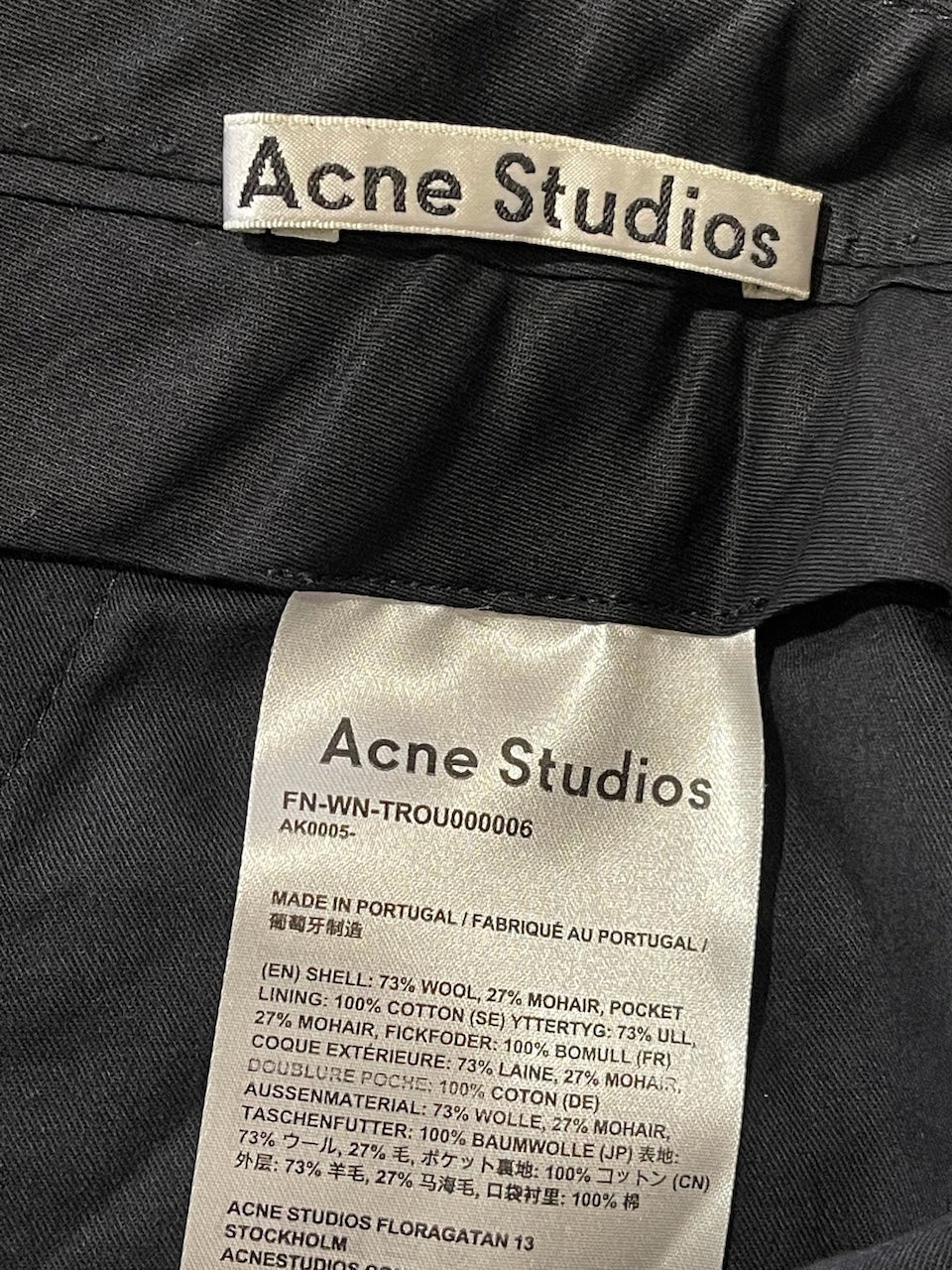 Pantalon Acne Studios noir T.42