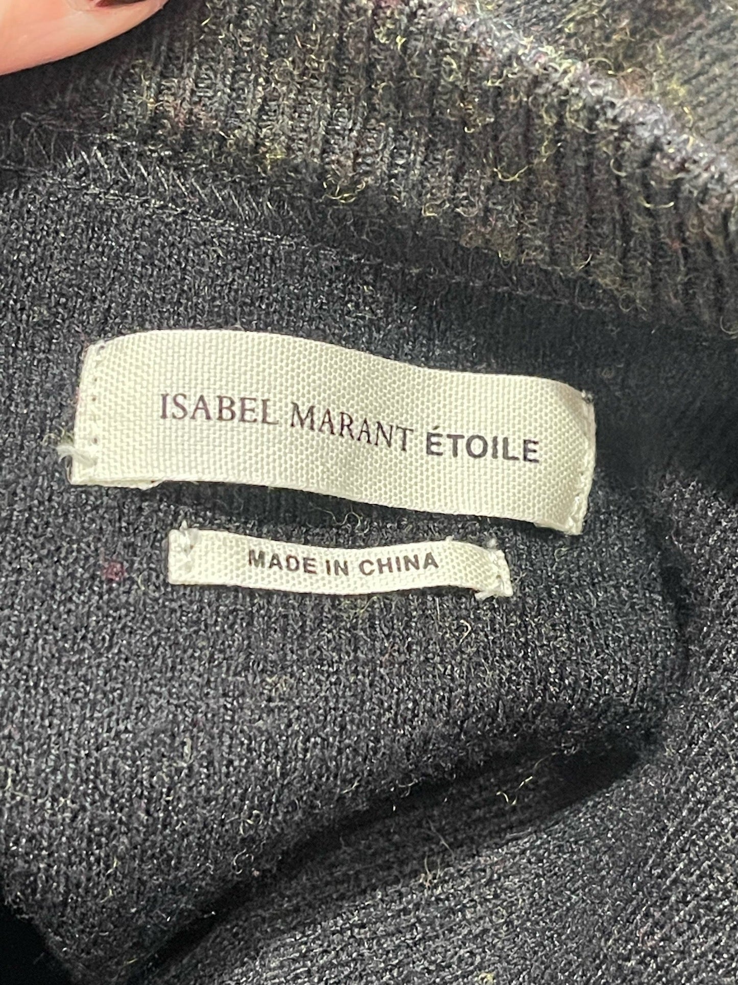 Pull Isabel Marant noir chiné T.38