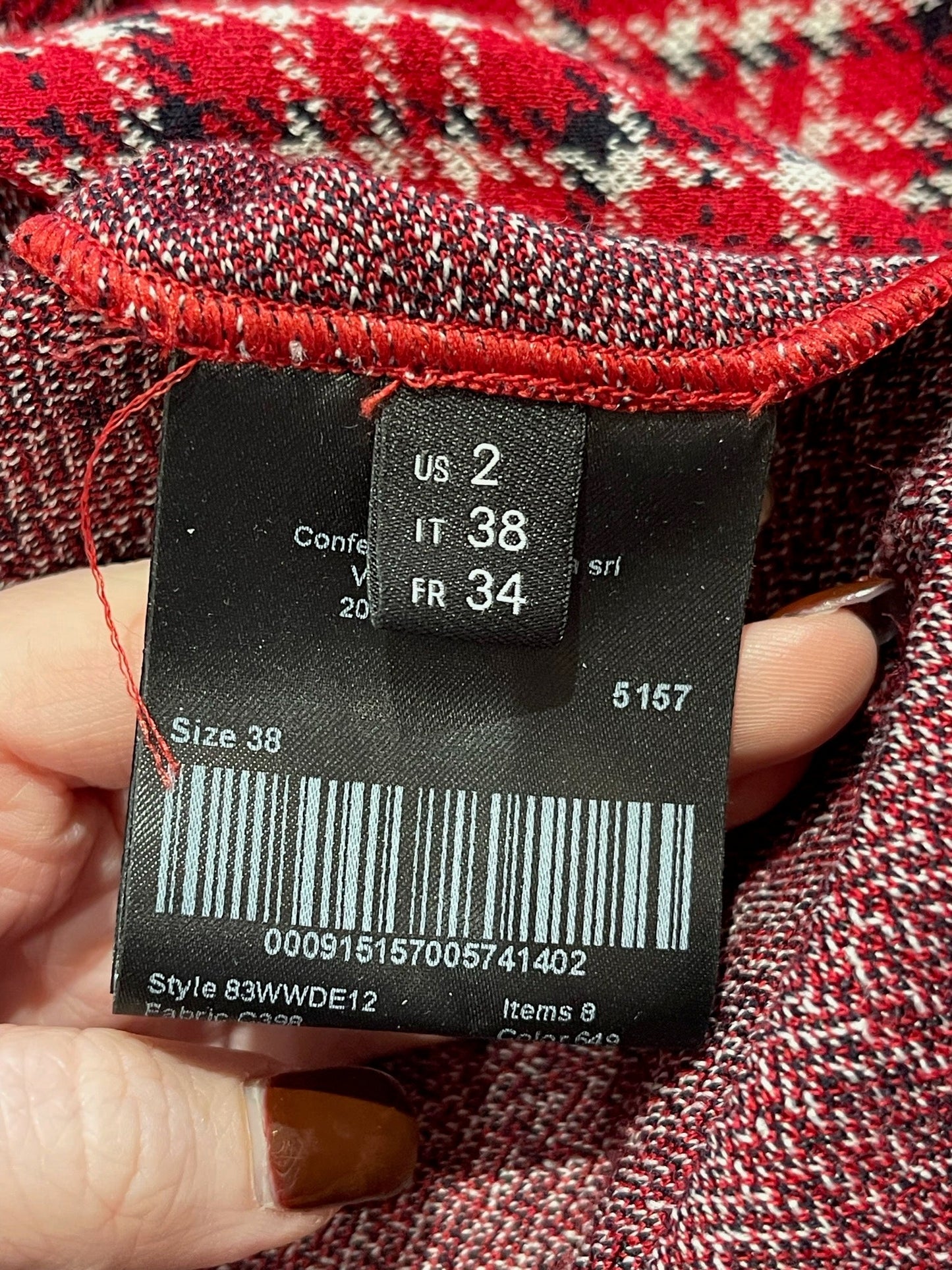 Robe Calvin Klein rouge T.34