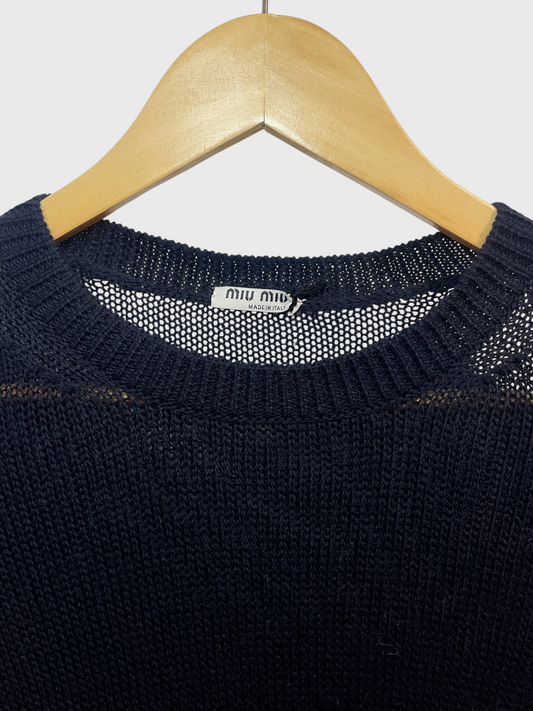 Pull Miu Miu bleu marine T.38