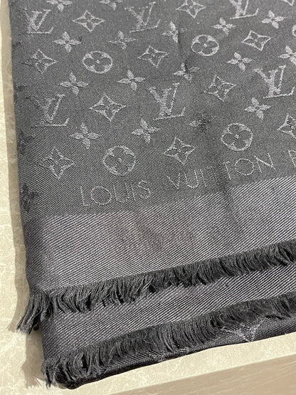Châle Louis Vuitton Monogram anthracite