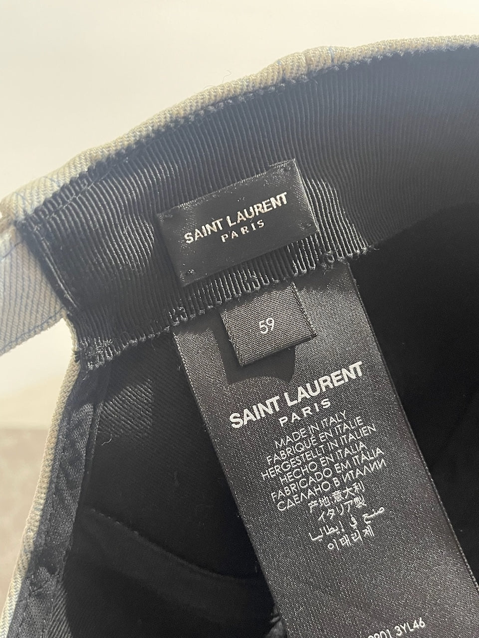 Casquette Saint Laurent jeans T.59