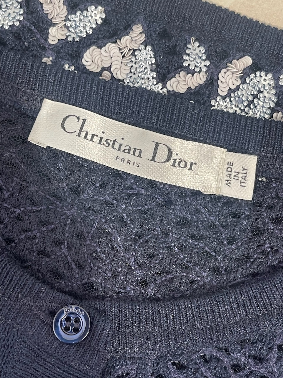 Gilet Dior bleu T.38