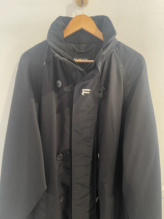 Trench Balenciaga noir T.XXS