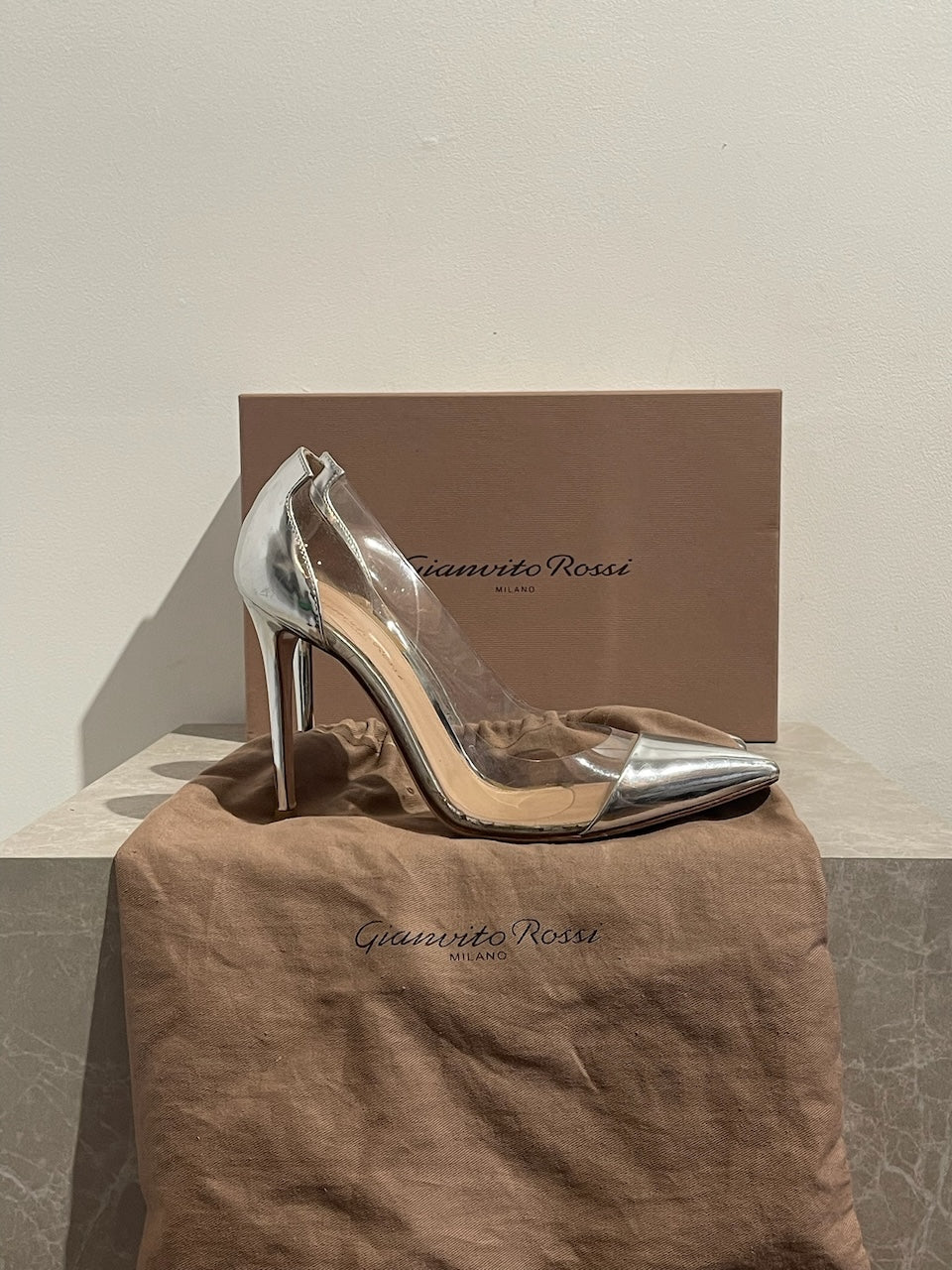 Escarpins Gianvito Rossi plexi T.38