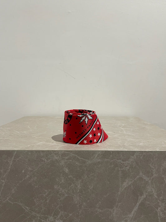 Twilly Hermès rouge Les léopards