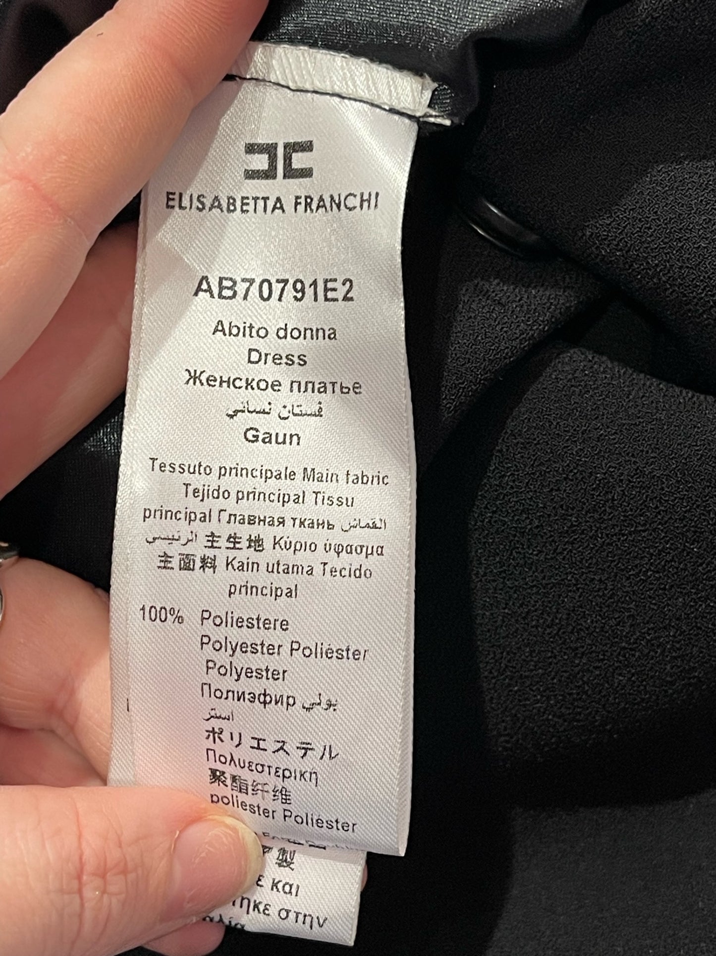 Robe Elisabetta Franchi noire T.XS