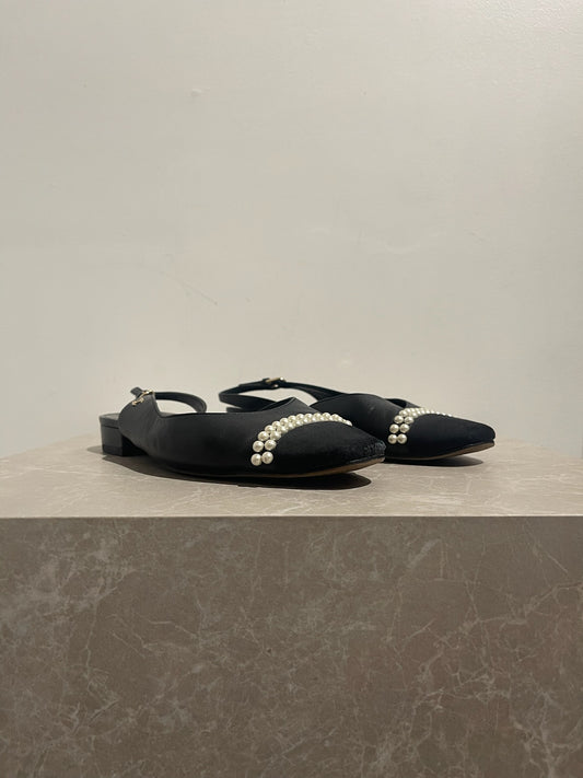 Slingback Chanel noires T.39