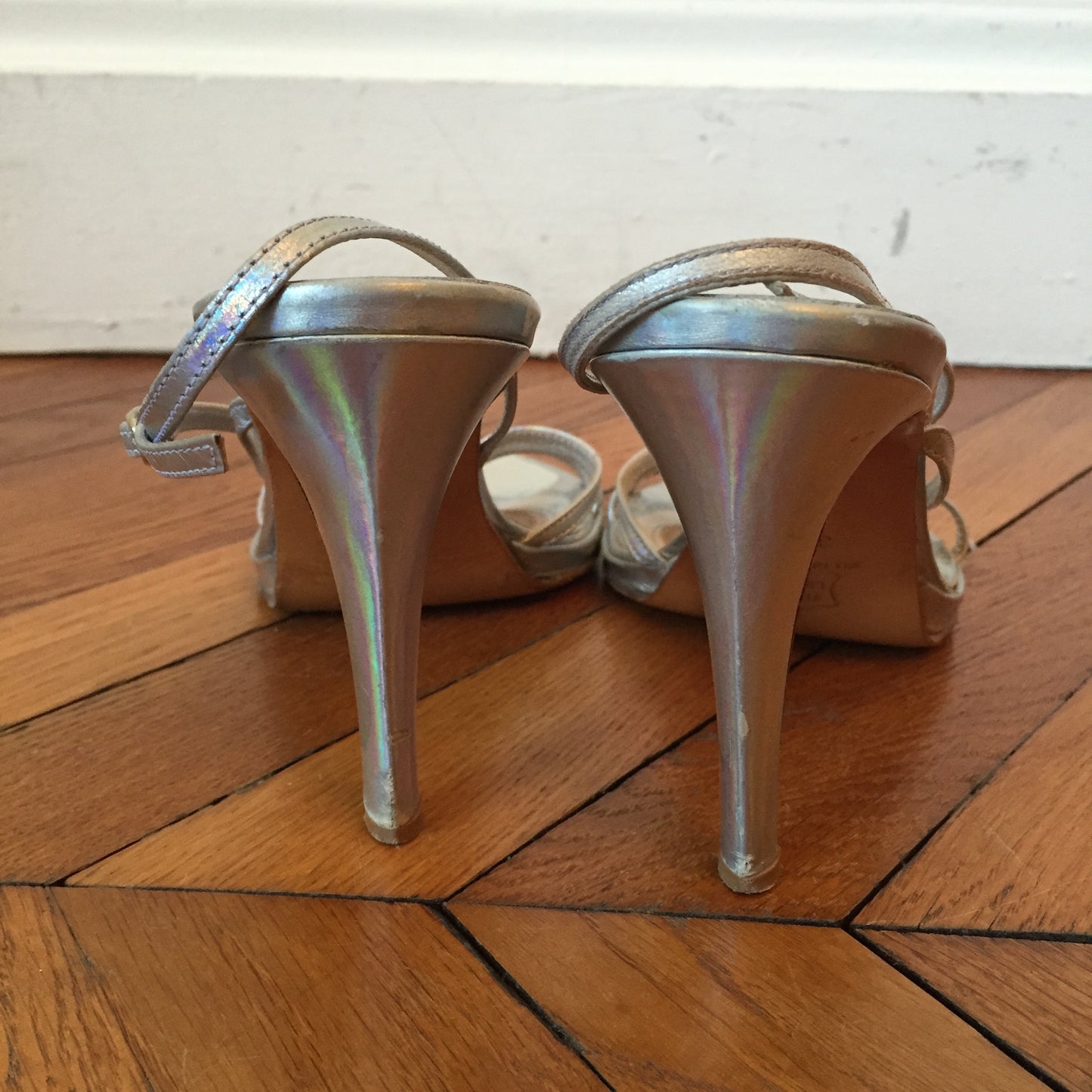 Sandales Michel Perry argents T.38,5