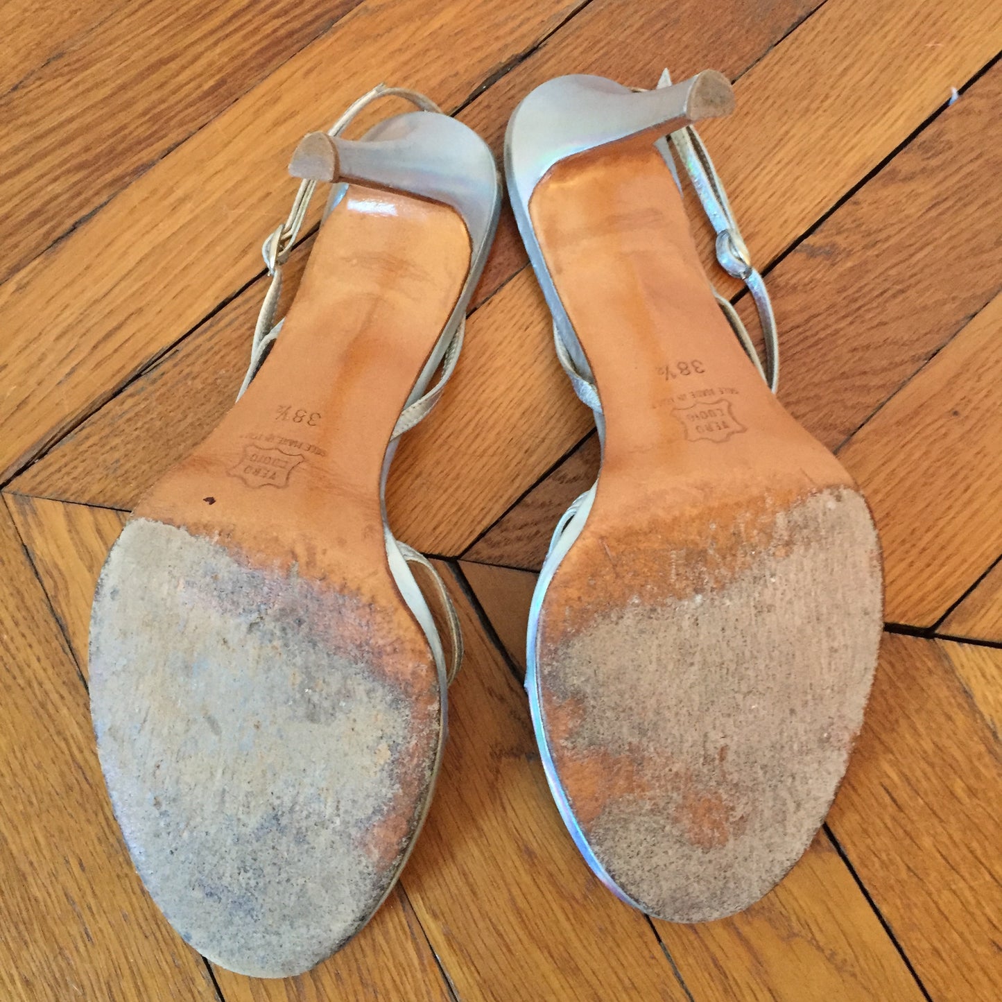 Sandales Michel Perry argents T.38,5