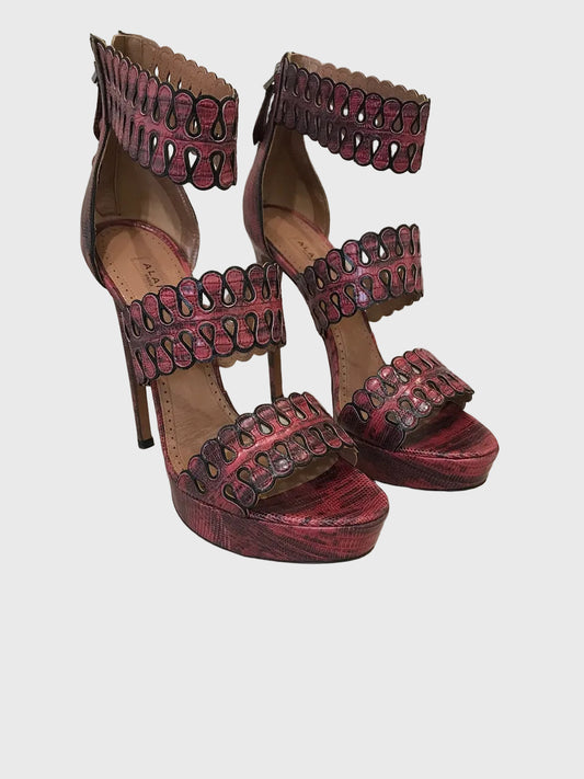 Sandales Alaia roses T.39