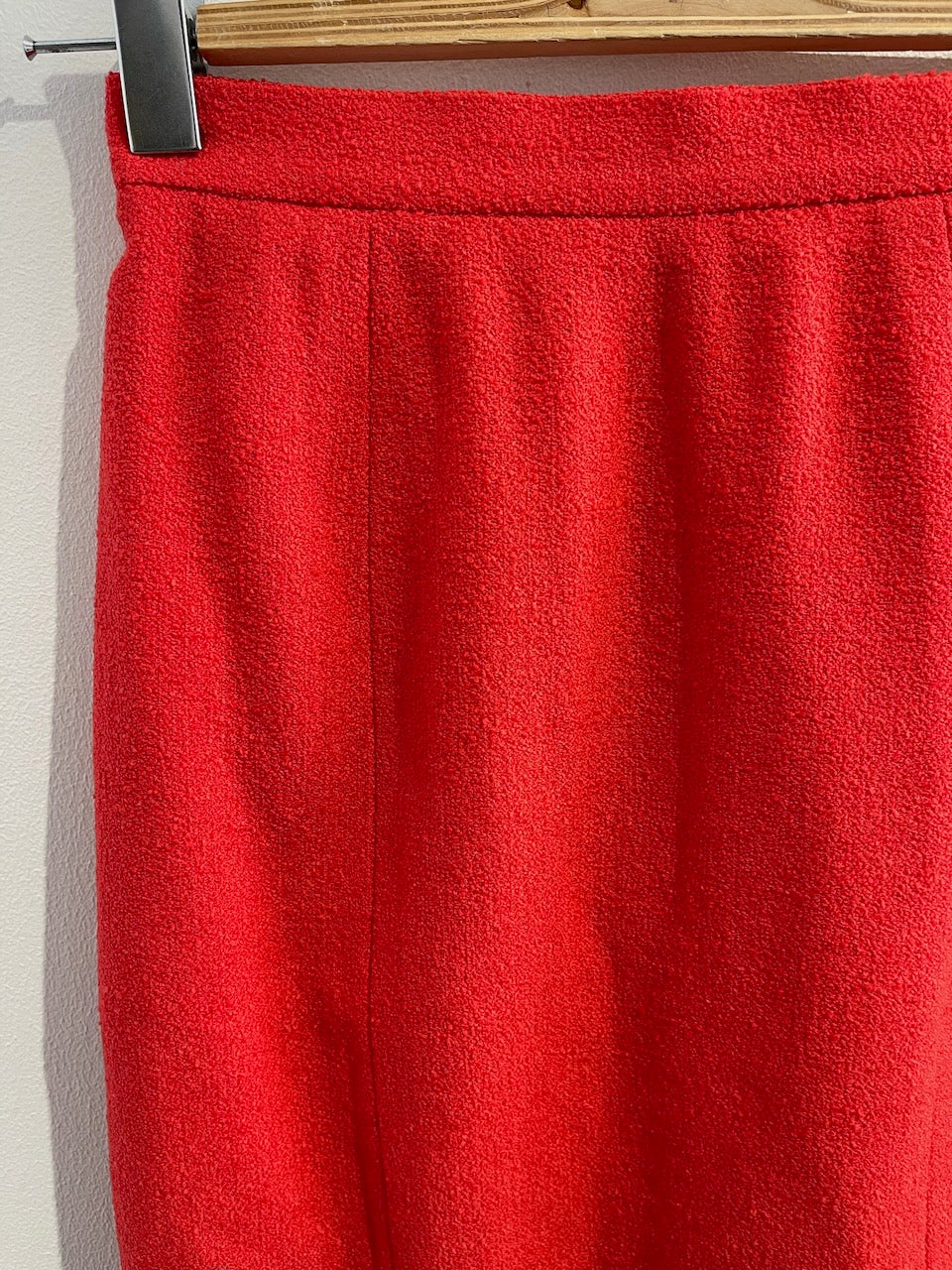 Jupe Chanel rouge corail T.38