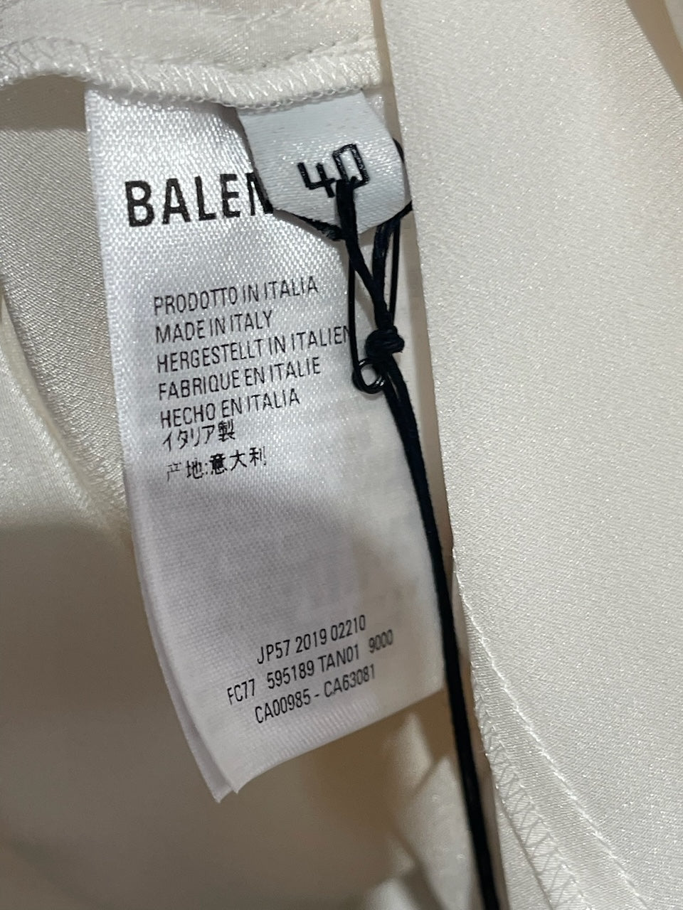 Chemisier Balenciaga écru T.40
