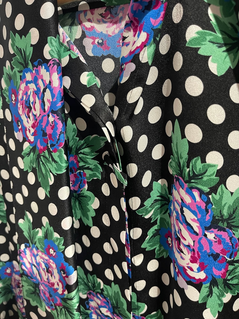 Chemisier Balenciaga à pois T.40