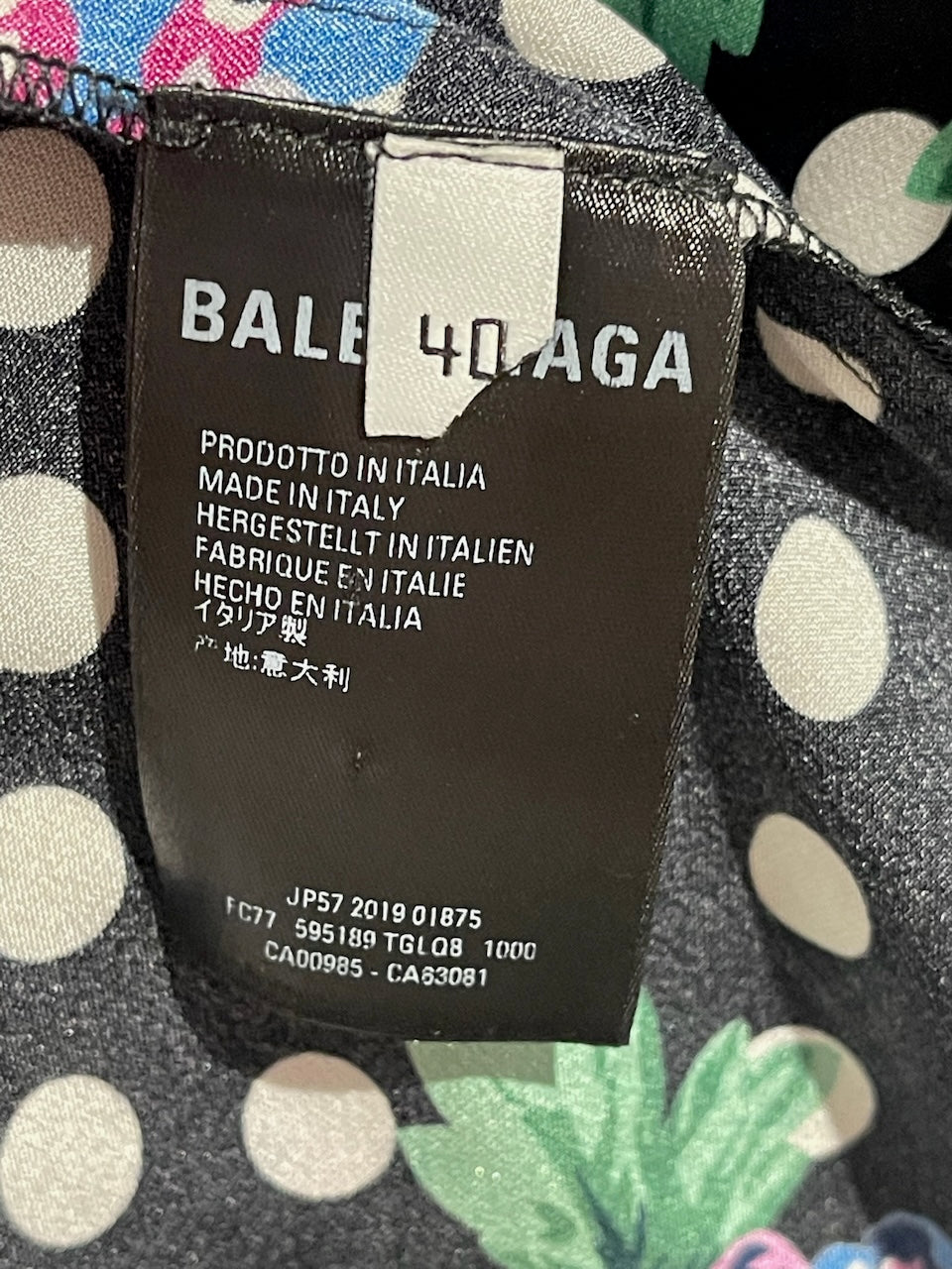 Chemisier Balenciaga à pois T.40