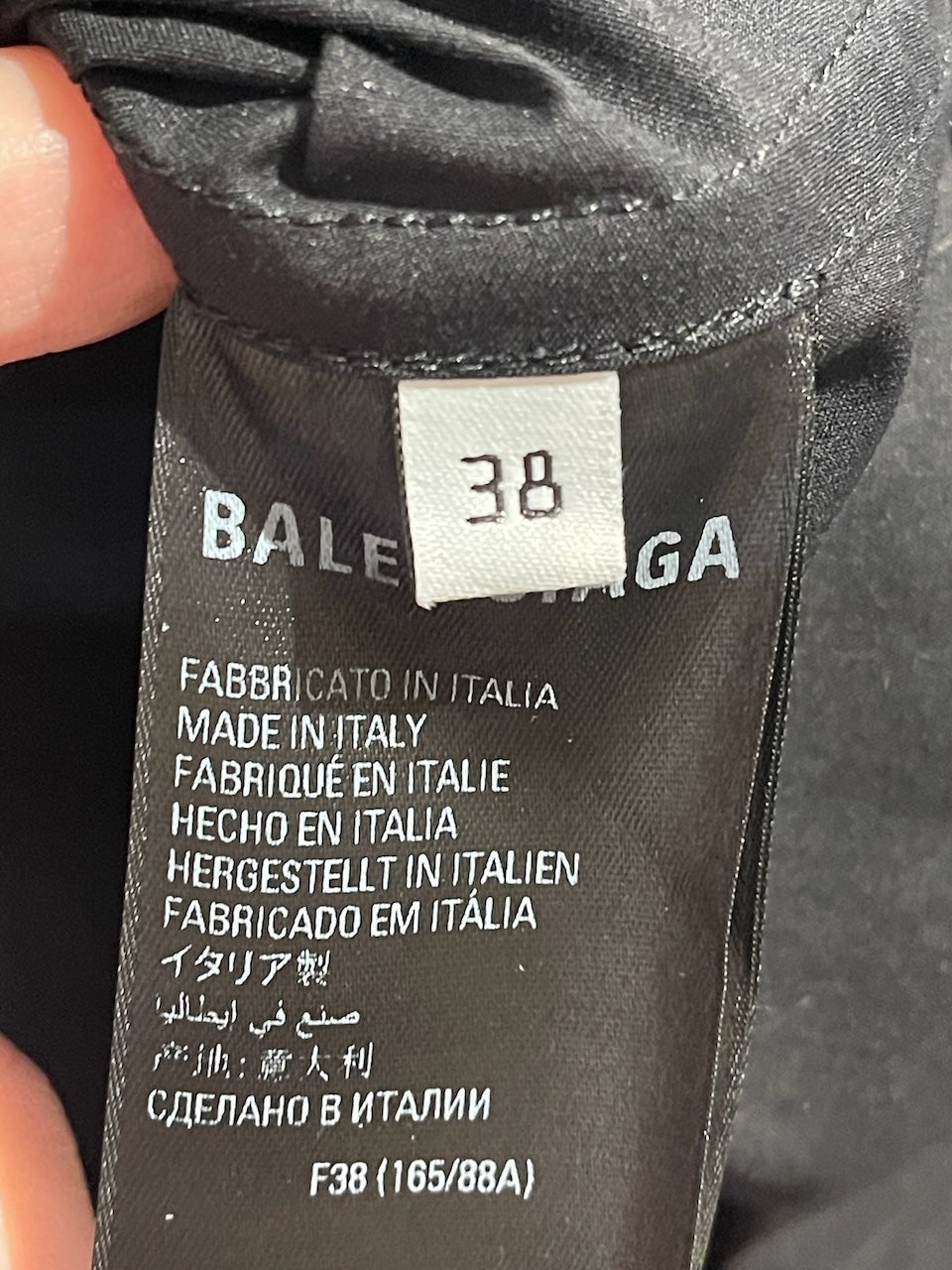 Chemise Balenciaga noire T.38