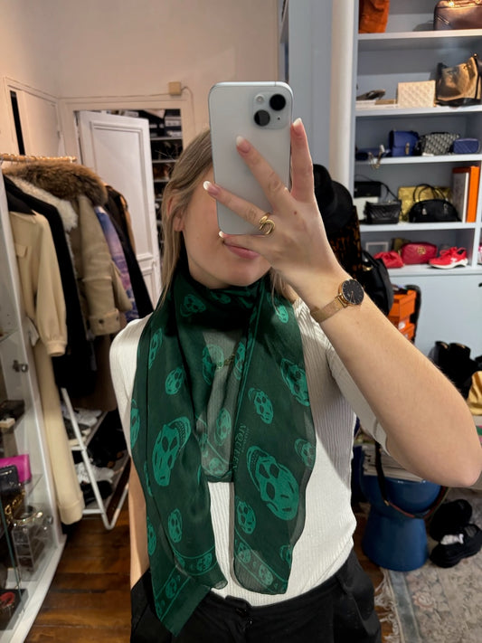 Foulard Alexander McQueen vert