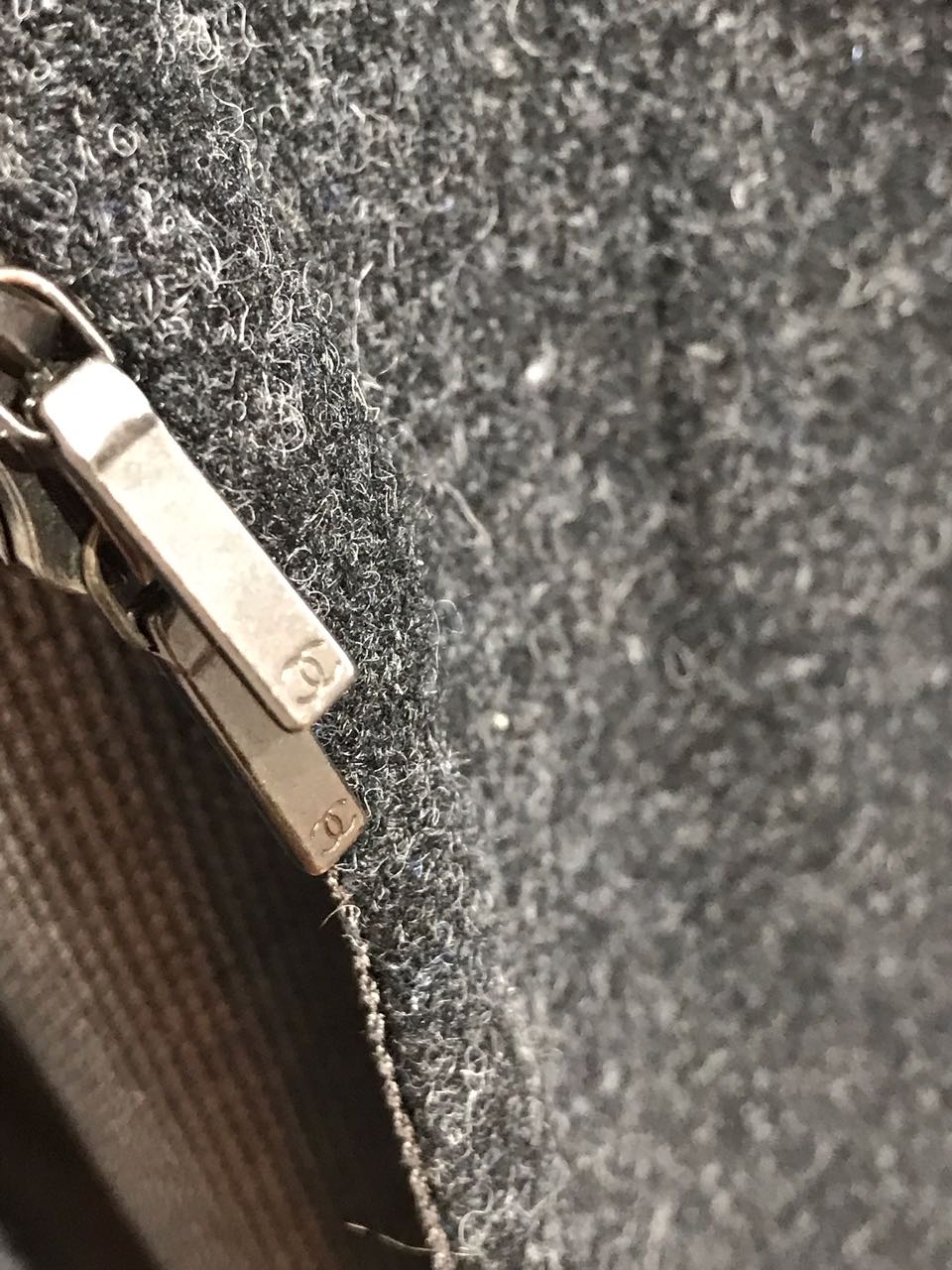 Manteau Chanel gris T.34