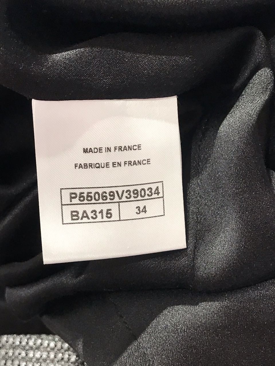Manteau Chanel gris T.34