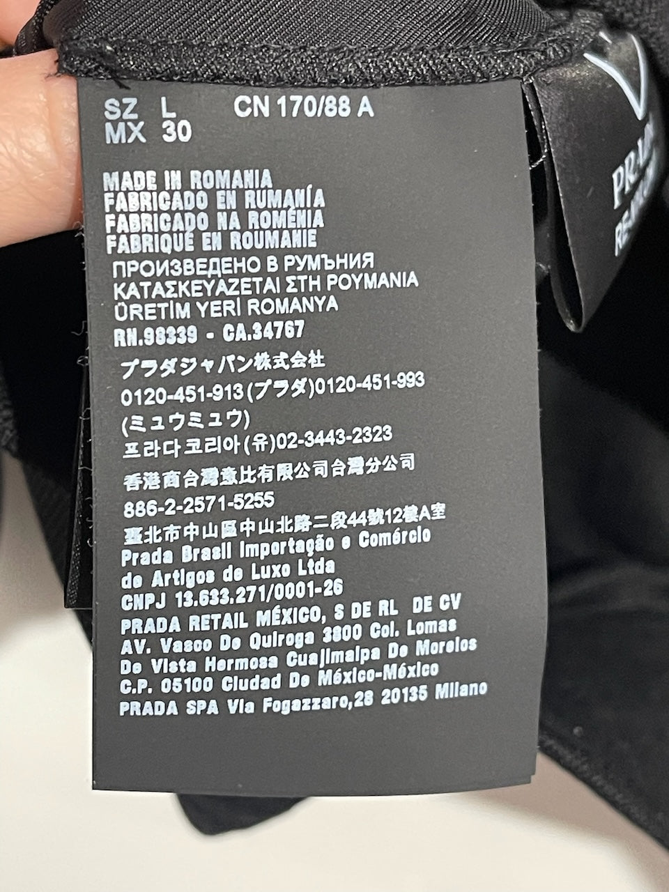 Sweat Prada noir T.L