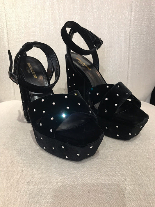 Sandales Saint Laurent noires T.40