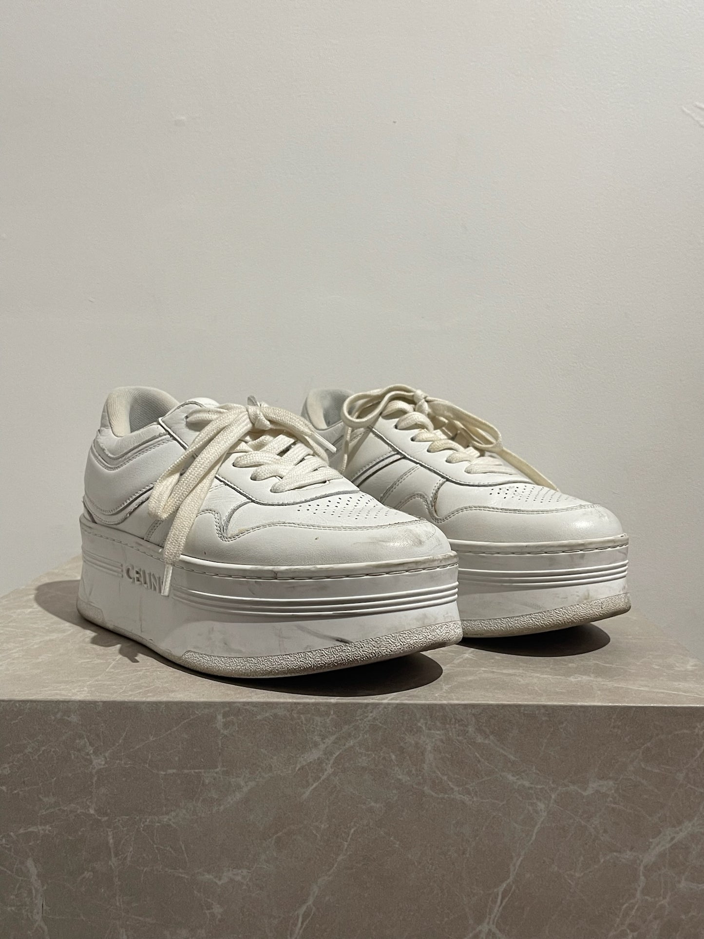 Baskets Celine Block blanches T.40