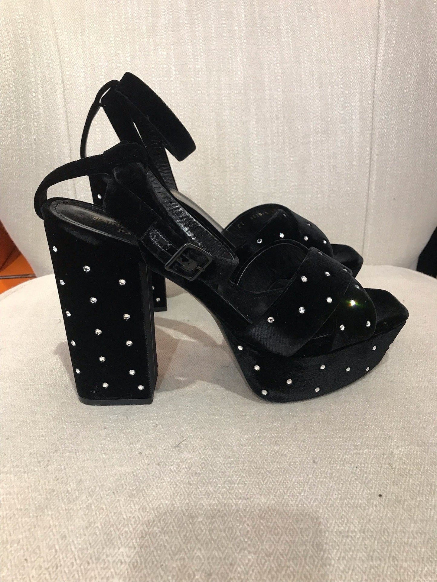 Sandales Saint Laurent noires T.40