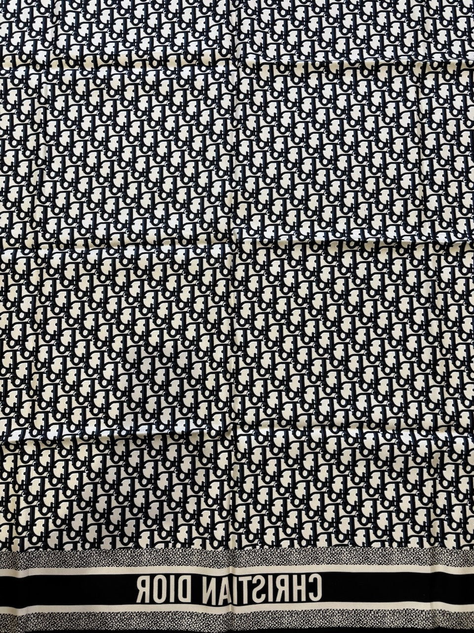 Carré Dior Oblique 90 double gris/noir