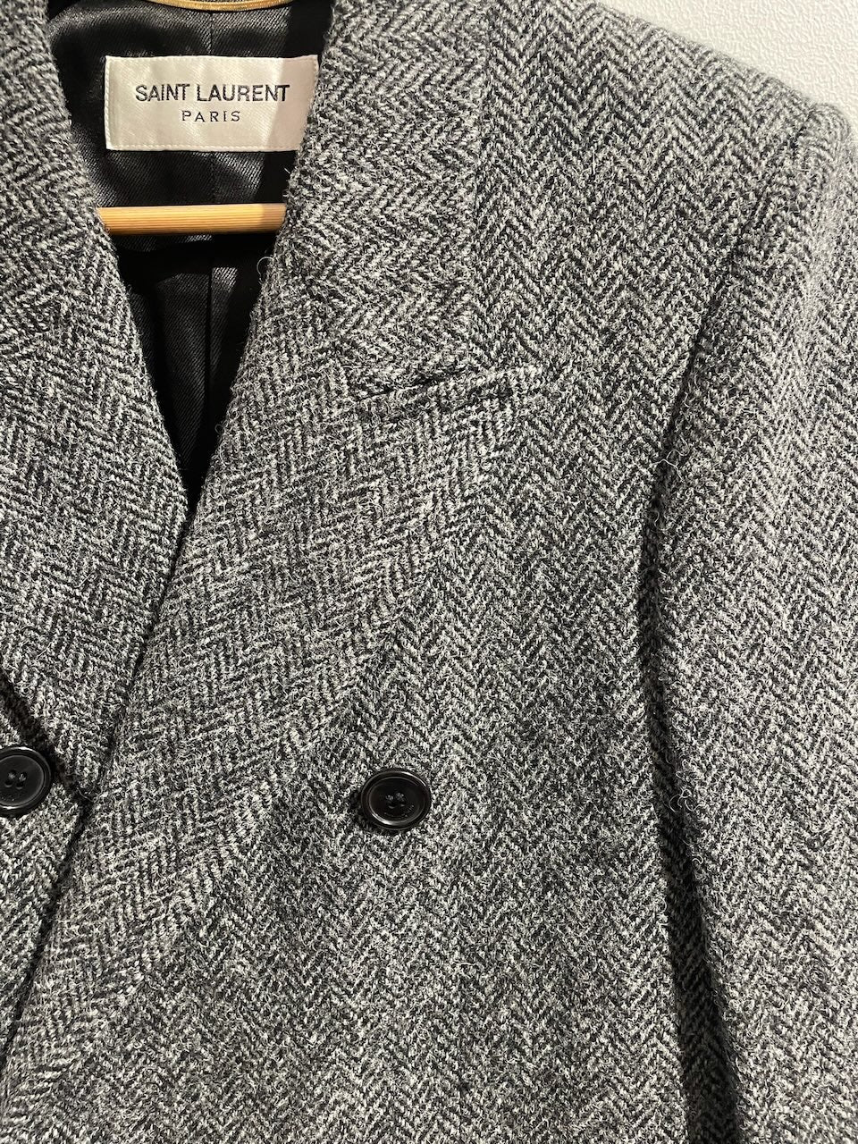 Manteau Saint Laurent gris T.40