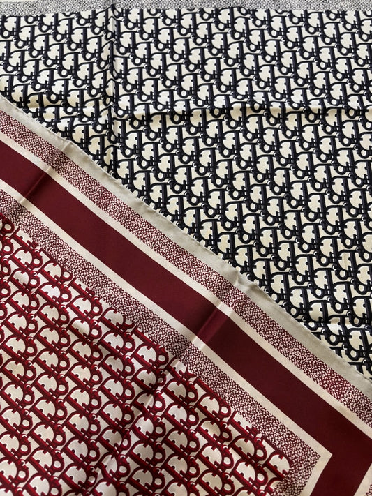 Carré Dior Oblique 90 Diortwin rouge/marine