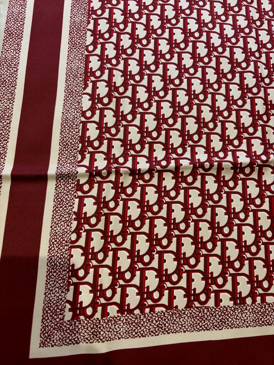 Carré Dior Oblique 90 Diortwin rouge/marine