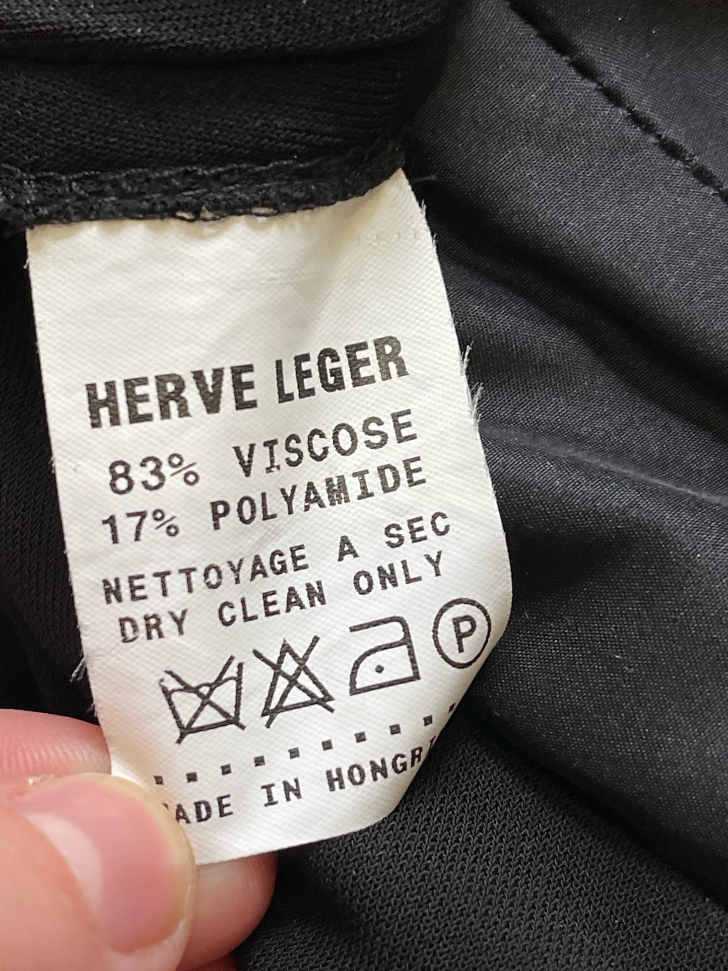 Robe Herve Leger noire T.36