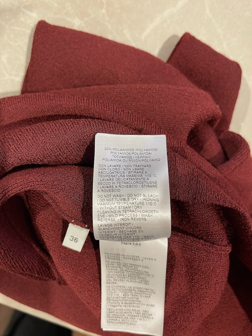 Robe Bottega Veneta bordeaux T.36
